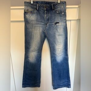 Vintage Diesel made in Italy "Ruby" distressed flared jeans
